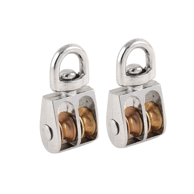 HardwareCity 25MM Chrome Double Pulley 2PC/PACK